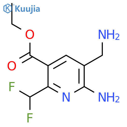 Ethyl 2-amino-3-(aminomethyl)-6-(difluoromethyl)pyridine-5-carboxylate structure