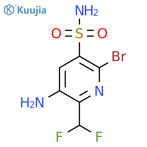 3-Amino-6-bromo-2-(difluoromethyl)pyridine-5-sulfonamide structure