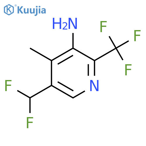 3-Amino-5-(difluoromethyl)-4-methyl-2-(trifluoromethyl)pyridine structure