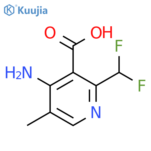 4-Amino-2-(difluoromethyl)-5-methylpyridine-3-carboxylic acid structure