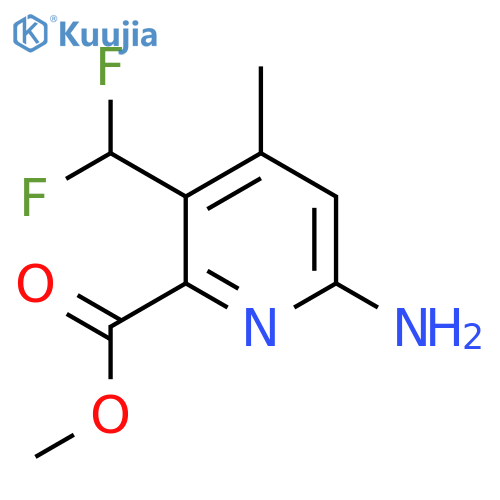 Methyl 6-amino-3-(difluoromethyl)-4-methylpyridine-2-carboxylate structure
