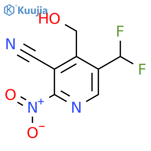 3-Cyano-5-(difluoromethyl)-2-nitropyridine-4-methanol structure