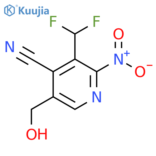 4-Cyano-3-(difluoromethyl)-2-nitropyridine-5-methanol structure