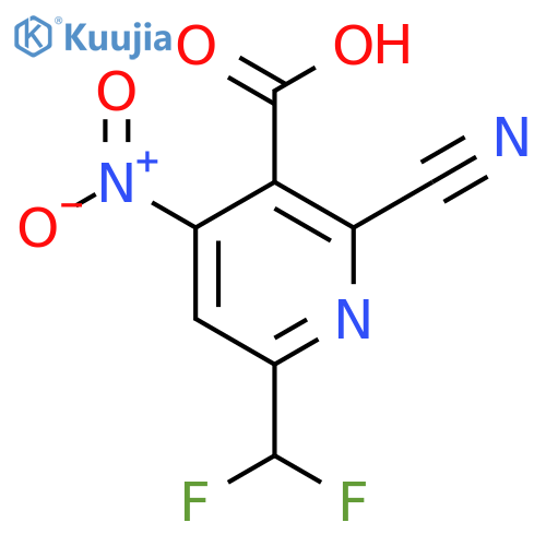 2-Cyano-6-(difluoromethyl)-4-nitropyridine-3-carboxylic acid structure