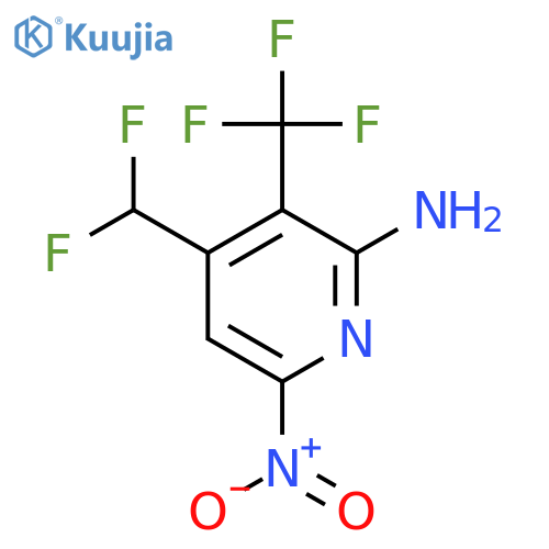 2-Amino-4-(difluoromethyl)-6-nitro-3-(trifluoromethyl)pyridine structure