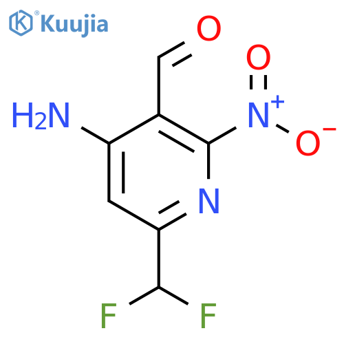 4-Amino-6-(difluoromethyl)-2-nitropyridine-3-carboxaldehyde structure