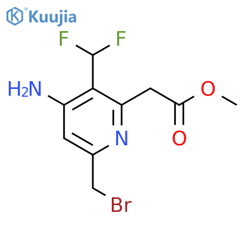 Methyl 4-amino-6-(bromomethyl)-3-(difluoromethyl)pyridine-2-acetate structure