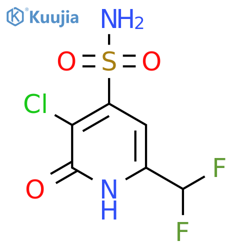 3-Chloro-6-(difluoromethyl)-2-hydroxypyridine-4-sulfonamide structure