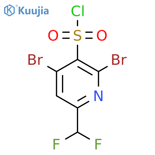 2,4-Dibromo-6-(difluoromethyl)pyridine-3-sulfonyl chloride structure