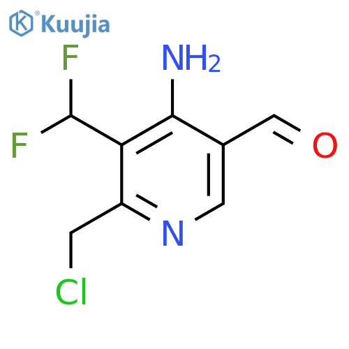 4-Amino-2-(chloromethyl)-3-(difluoromethyl)pyridine-5-carboxaldehyde structure