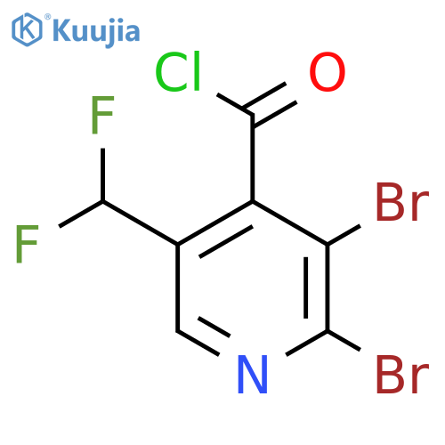 2,3-Dibromo-5-(difluoromethyl)pyridine-4-carbonyl chloride structure