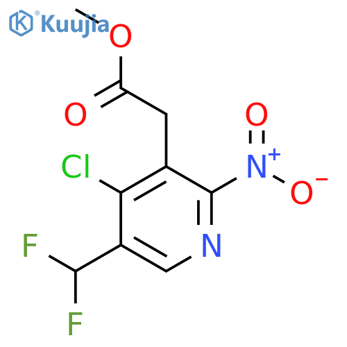 Methyl 4-chloro-5-(difluoromethyl)-2-nitropyridine-3-acetate structure