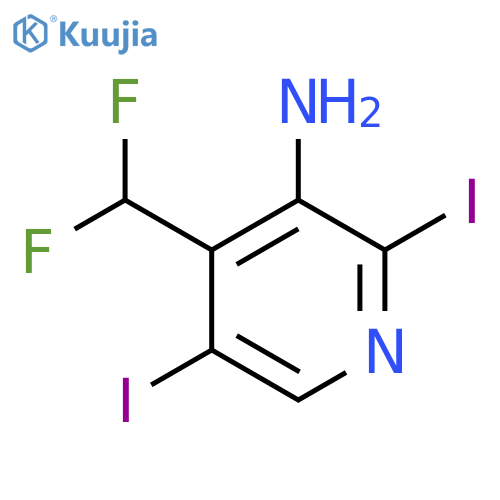 3-Amino-4-(difluoromethyl)-2,5-diiodopyridine structure