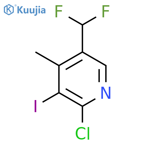 2-Chloro-5-(difluoromethyl)-3-iodo-4-methylpyridine structure