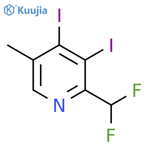 2-(Difluoromethyl)-3,4-diiodo-5-methylpyridine structure