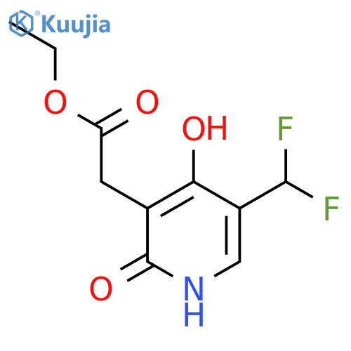 Ethyl 5-(difluoromethyl)-2,4-dihydroxypyridine-3-acetate structure