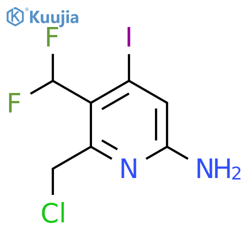 6-Amino-2-(chloromethyl)-3-(difluoromethyl)-4-iodopyridine structure