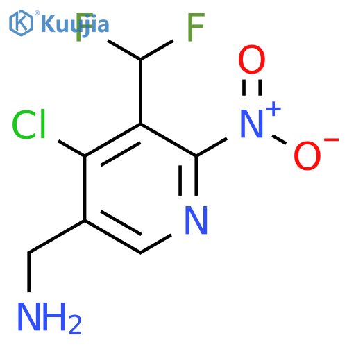 5-(Aminomethyl)-4-chloro-3-(difluoromethyl)-2-nitropyridine structure