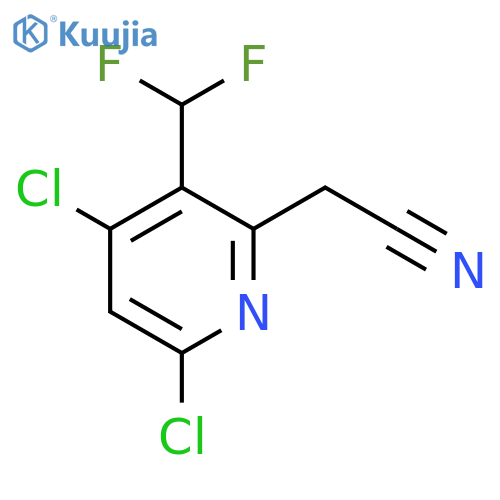 4,6-Dichloro-3-(difluoromethyl)pyridine-2-acetonitrile structure