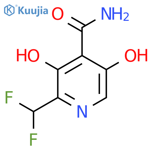 2-(Difluoromethyl)-3,5-dihydroxypyridine-4-carboxamide structure