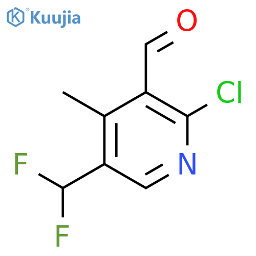 2-Chloro-5-(difluoromethyl)-4-methylpyridine-3-carboxaldehyde structure
