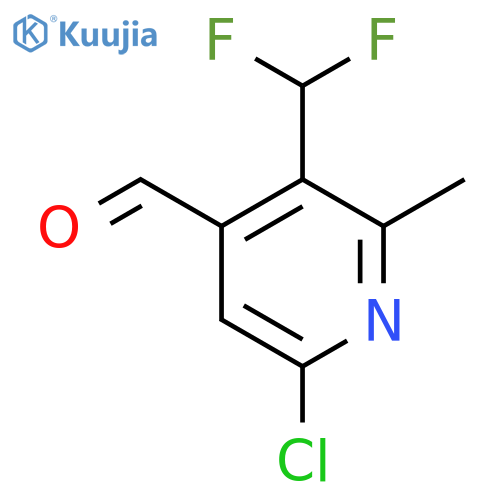 6-Chloro-3-(difluoromethyl)-2-methylpyridine-4-carboxaldehyde structure