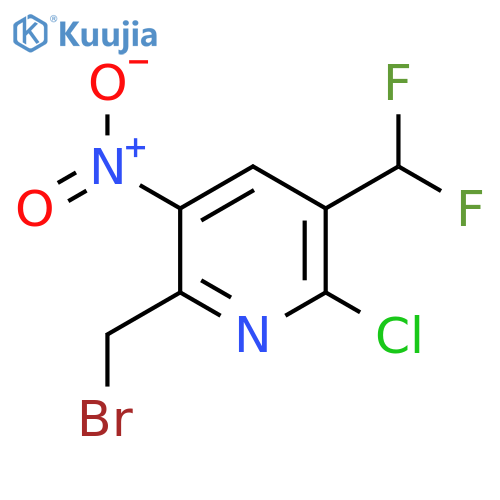 2-(Bromomethyl)-6-chloro-5-(difluoromethyl)-3-nitropyridine structure