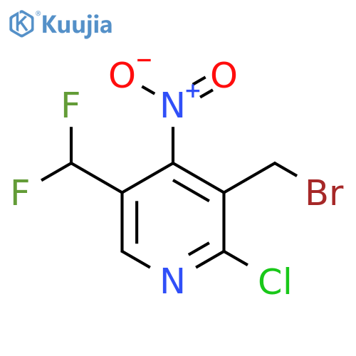 3-(Bromomethyl)-2-chloro-5-(difluoromethyl)-4-nitropyridine structure