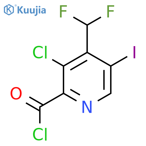 3-Chloro-4-(difluoromethyl)-5-iodopyridine-2-carbonyl chloride structure