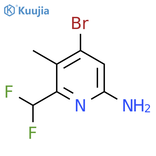 6-Amino-4-bromo-2-(difluoromethyl)-3-methylpyridine structure