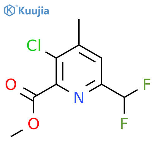 Methyl 3-chloro-6-(difluoromethyl)-4-methylpyridine-2-carboxylate structure