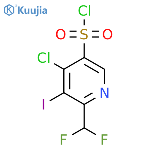 4-Chloro-2-(difluoromethyl)-3-iodopyridine-5-sulfonyl chloride structure