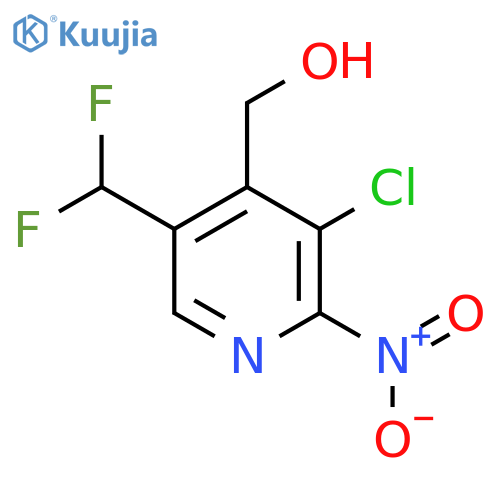 3-Chloro-5-(difluoromethyl)-2-nitropyridine-4-methanol structure
