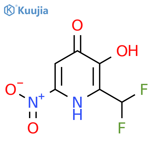 2-(Difluoromethyl)-3,4-dihydroxy-6-nitropyridine structure