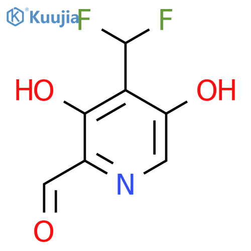 4-(Difluoromethyl)-3,5-dihydroxypyridine-2-carboxaldehyde structure