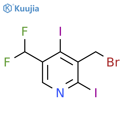 3-(Bromomethyl)-5-(difluoromethyl)-2,4-diiodopyridine structure