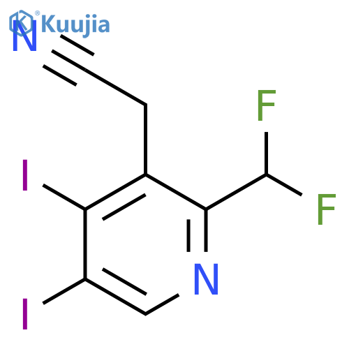 2-(Difluoromethyl)-4,5-diiodopyridine-3-acetonitrile structure