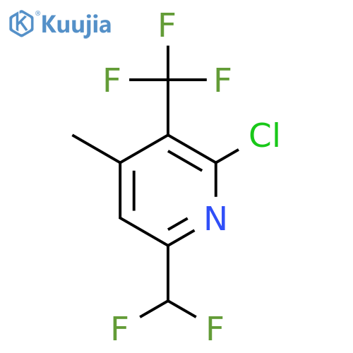2-Chloro-6-(difluoromethyl)-4-methyl-3-(trifluoromethyl)pyridine structure