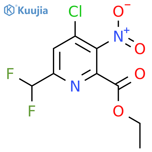 Ethyl 4-chloro-6-(difluoromethyl)-3-nitropyridine-2-carboxylate structure