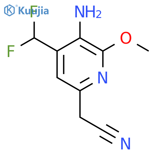 3-Amino-4-(difluoromethyl)-2-methoxypyridine-6-acetonitrile structure