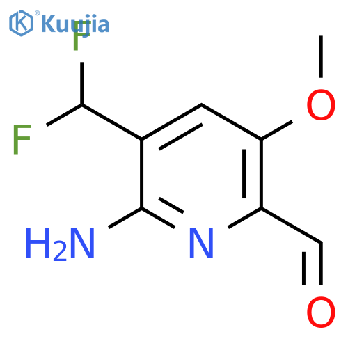 2-Amino-3-(difluoromethyl)-5-methoxypyridine-6-carboxaldehyde structure