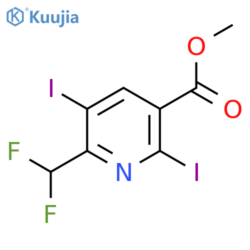 Methyl 2-(difluoromethyl)-3,6-diiodopyridine-5-carboxylate structure
