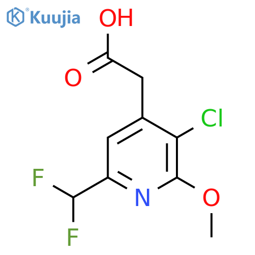 3-Chloro-6-(difluoromethyl)-2-methoxypyridine-4-acetic acid structure