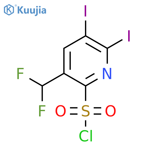 5-(Difluoromethyl)-2,3-diiodopyridine-6-sulfonyl chloride structure