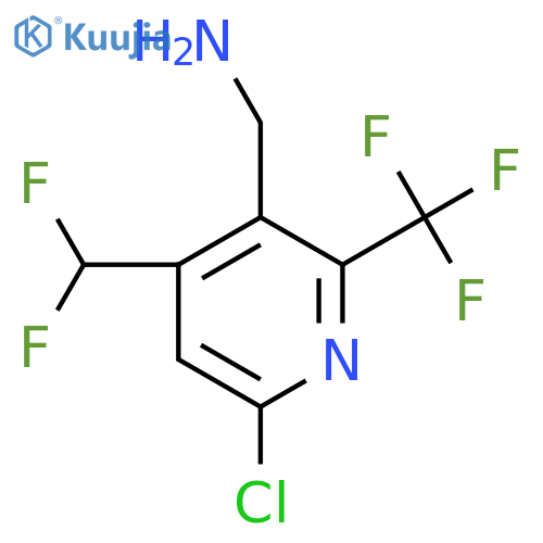 3-(Aminomethyl)-6-chloro-4-(difluoromethyl)-2-(trifluoromethyl)pyridine structure