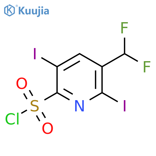 3-(Difluoromethyl)-2,5-diiodopyridine-6-sulfonyl chloride structure