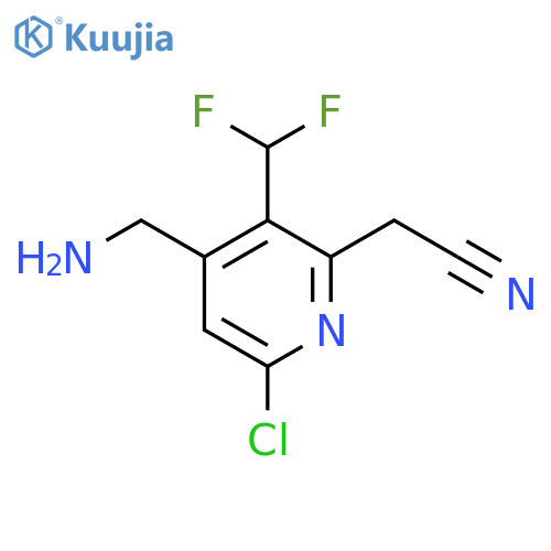 4-(Aminomethyl)-6-chloro-3-(difluoromethyl)pyridine-2-acetonitrile structure