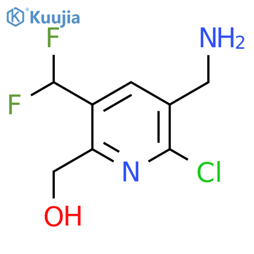 3-(Aminomethyl)-2-chloro-5-(difluoromethyl)pyridine-6-methanol structure