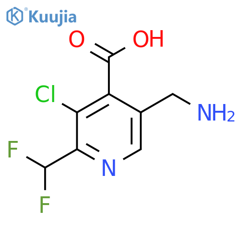 5-(Aminomethyl)-3-chloro-2-(difluoromethyl)pyridine-4-carboxylic acid structure