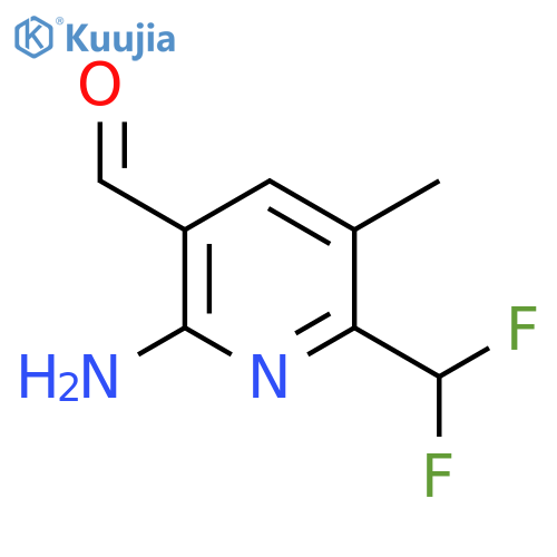 2-Amino-6-(difluoromethyl)-5-methylpyridine-3-carboxaldehyde structure